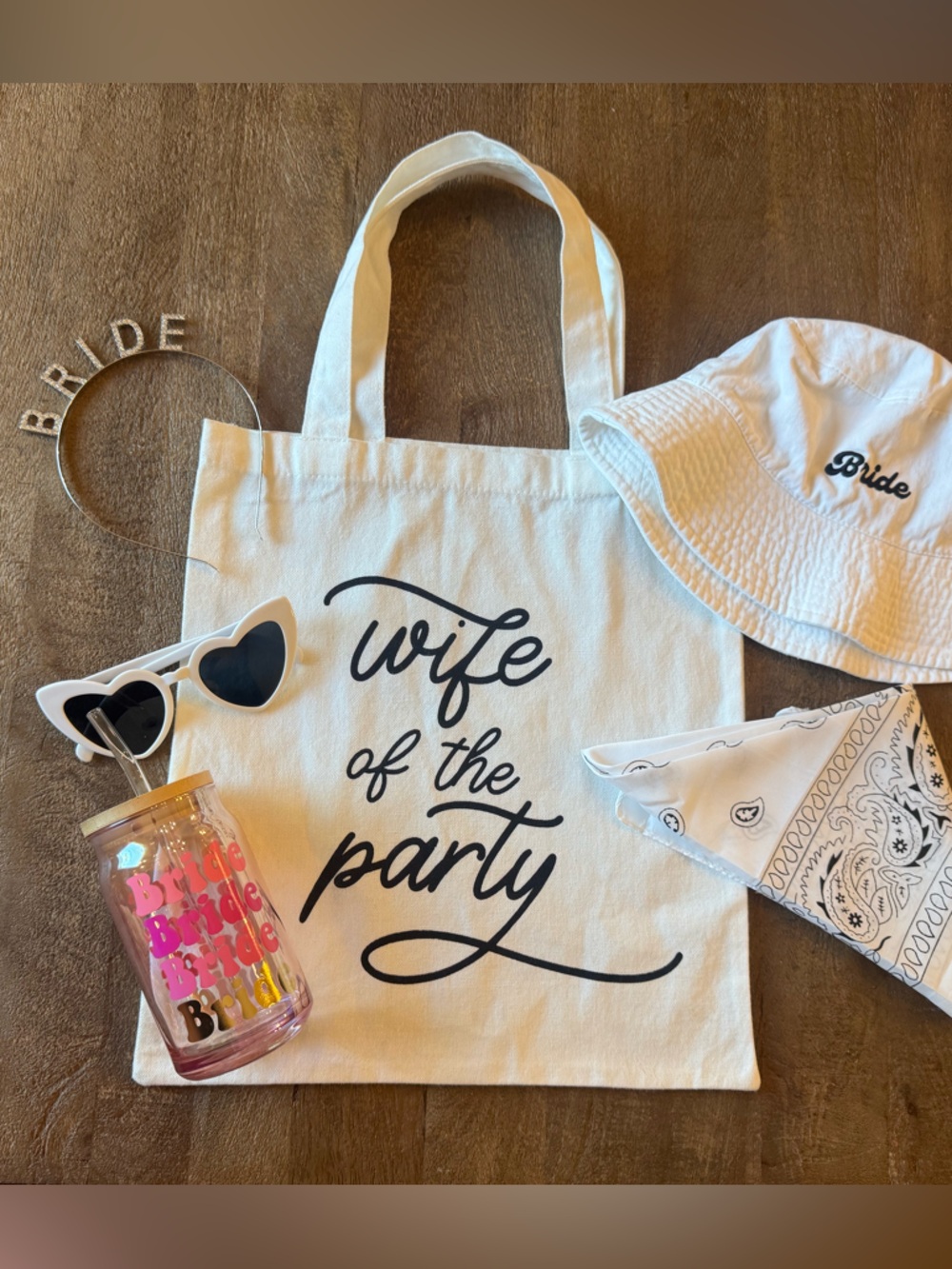 Bride Bachelorette Wedding Tote Bag Bundle